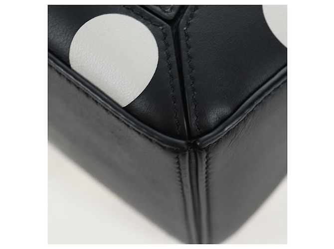 Borsa LOEWE Puzzle 10 Puzzle Bag Small in pelle 2way Nero Argento Auth 198606SM - vista 17