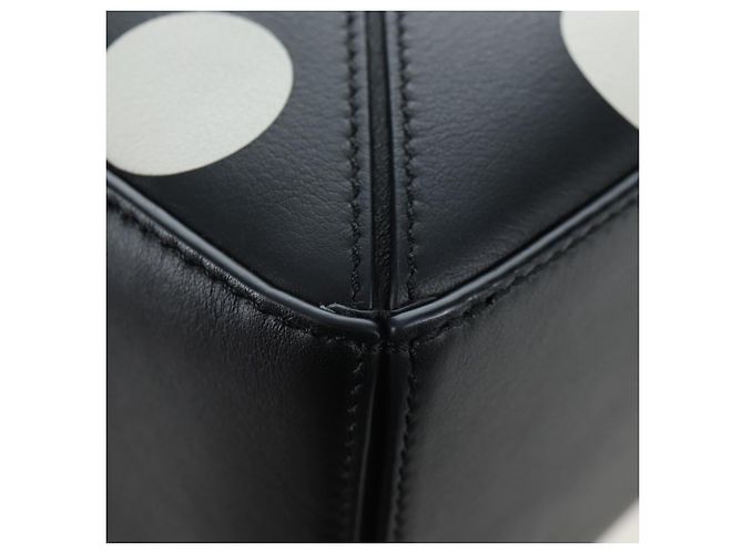Borsa LOEWE Puzzle 10 Puzzle Bag Small in pelle 2way Nero Argento Auth 198606SM - vista 18