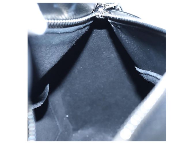Borsa LOEWE Puzzle 10 Puzzle Bag Small in pelle 2way Nero Argento Auth 198606SM - vista 25