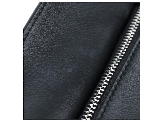 Borsa LOEWE Puzzle 10 Puzzle Bag Small in pelle 2way Nero Argento Auth 198606SM - vista 9