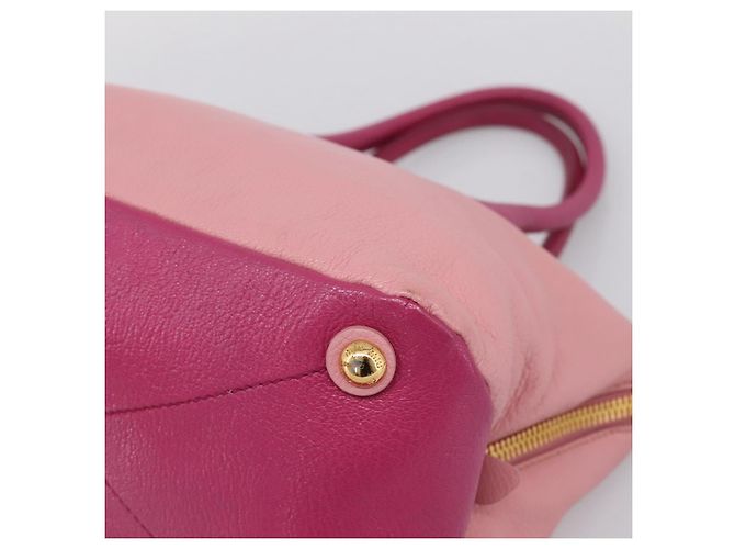 Borsa Tote Miu Miu Pelle Rosa Tono Oro Auth 199349V - vista 10