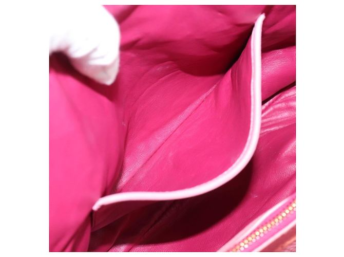 Borsa Tote Miu Miu Pelle Rosa Tono Oro Auth 199349V - vista 25