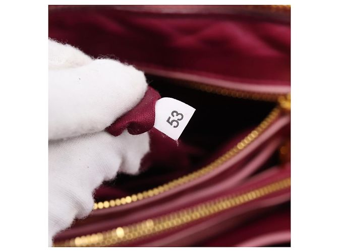 Borsa Tote Miu Miu Pelle Rosa Tono Oro Auth 199349V - vista 26
