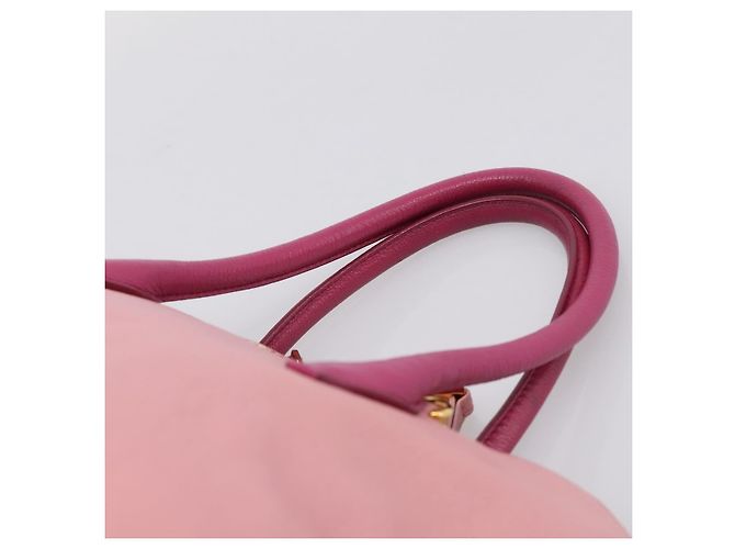 Borsa Tote Miu Miu Pelle Rosa Tono Oro Auth 199349V - vista 8