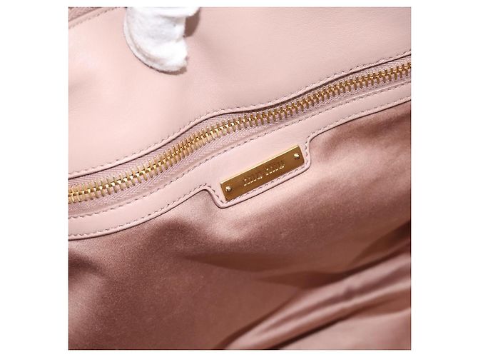 Bolso Miu Miu Matelassé de piel 2way Rosa Oro Auth ka5983A - vista 17