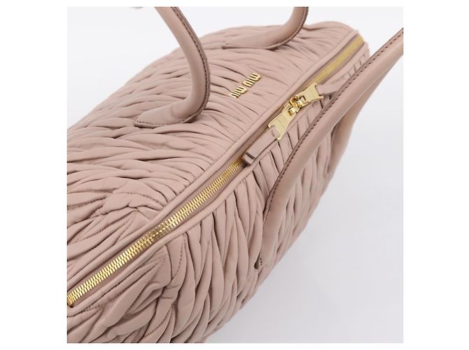 Bolso Miu Miu Matelassé de piel 2way Rosa Oro Auth ka5983A - vista 6