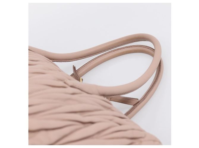 Bolso Miu Miu Matelassé de piel 2way Rosa Oro Auth ka5983A - vista 8