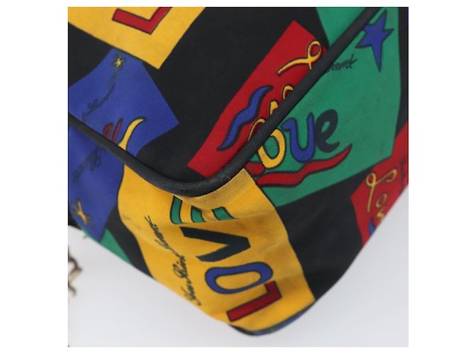 Borsa a mano SAINT LAURENT Nylon Multicolor Gold Auth ka6053 Multicolore D'oro - vista 11