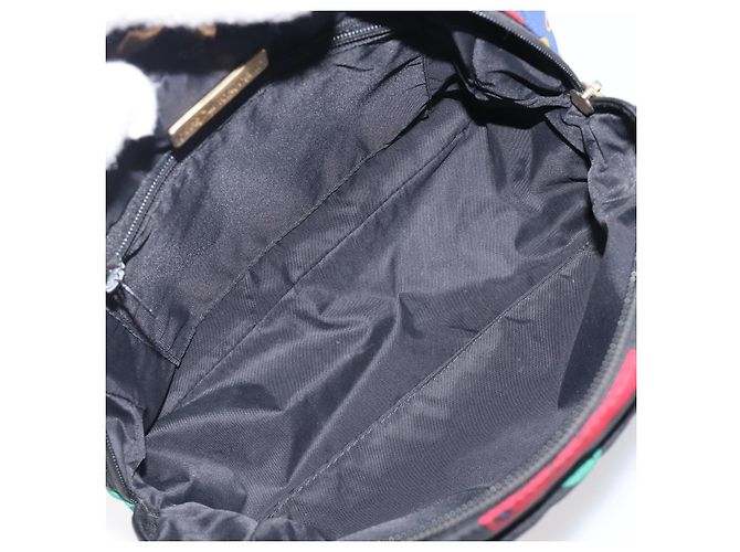 Borsa a mano SAINT LAURENT Nylon Multicolor Gold Auth ka6053 Multicolore D'oro - vista 16