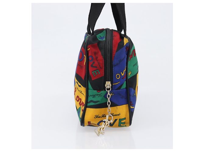 Borsa a mano SAINT LAURENT Nylon Multicolor Gold Auth ka6053 Multicolore D'oro - vista 5