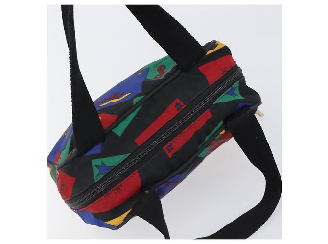 Borsa a mano SAINT LAURENT Nylon Multicolor Gold Auth ka6053 Multicolore D'oro - vista 6