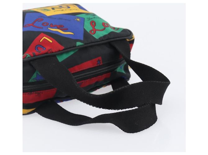 Borsa a mano SAINT LAURENT Nylon Multicolor Gold Auth ka6053 Multicolore D'oro - vista 7