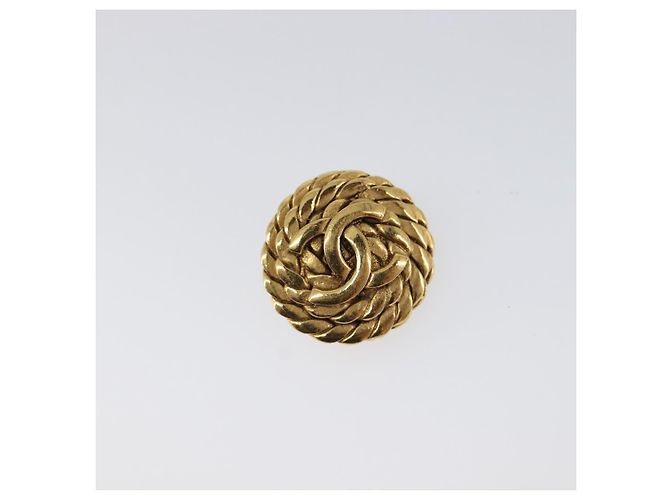 Orecchini CHANEL metallo Gold Tone CC Auth ka6048 - vista 2
