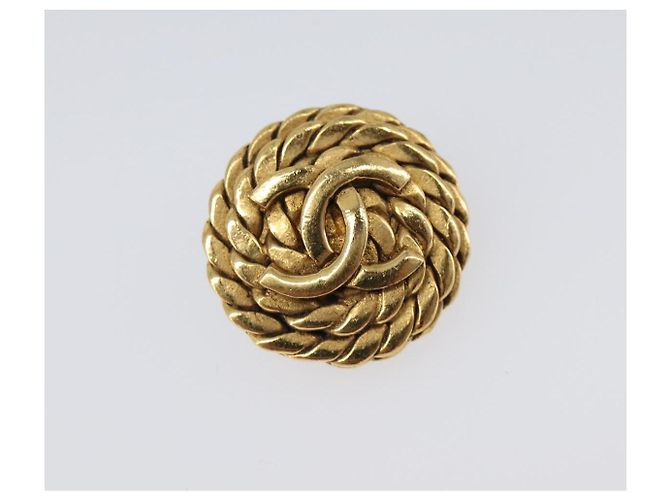 Orecchini CHANEL metallo Gold Tone CC Auth ka6048 - vista 6