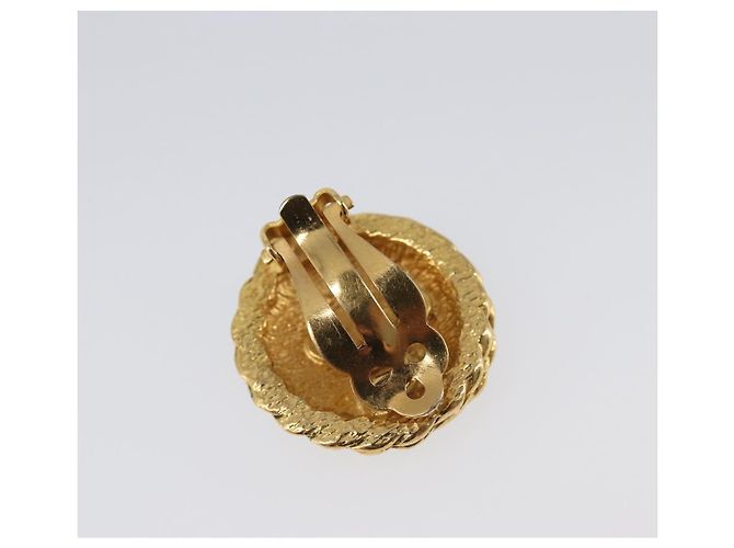 Orecchini CHANEL metallo Gold Tone CC Auth ka6048 - vista 7