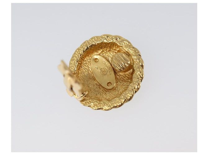 Orecchini CHANEL metallo Gold Tone CC Auth ka6048 - vista 9