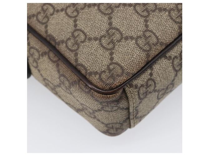 Borsa a Tracolla GUCCI GG Supreme PVC Beige Silver 122754 Auth hk4066 Argento - vista 13