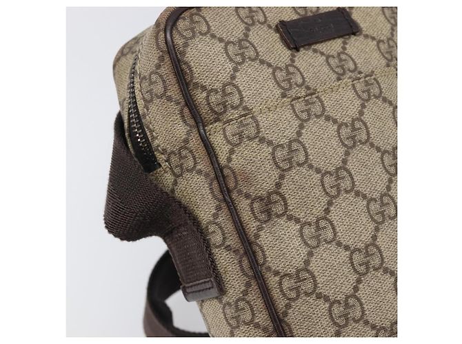 Borsa a Tracolla GUCCI GG Supreme PVC Beige Silver 122754 Auth hk4066 Argento - vista 14