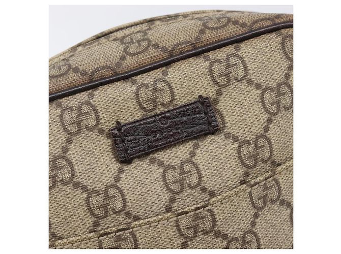 Borsa a Tracolla GUCCI GG Supreme PVC Beige Silver 122754 Auth hk4066 Argento - vista 15