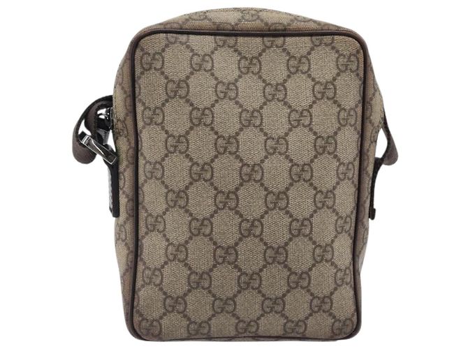 Borsa a Tracolla GUCCI GG Supreme PVC Beige Silver 122754 Auth hk4066 Argento - vista 3