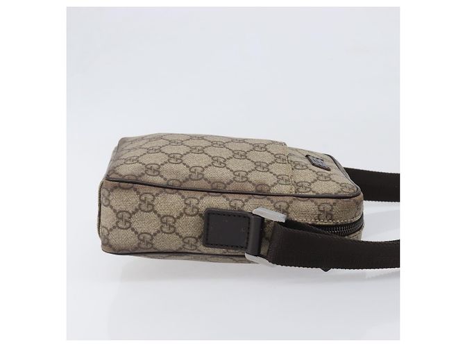 Borsa a Tracolla GUCCI GG Supreme PVC Beige Silver 122754 Auth hk4066 Argento - vista 4