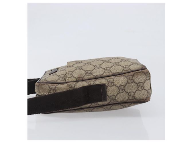 Borsa a Tracolla GUCCI GG Supreme PVC Beige Silver 122754 Auth hk4066 Argento - vista 5