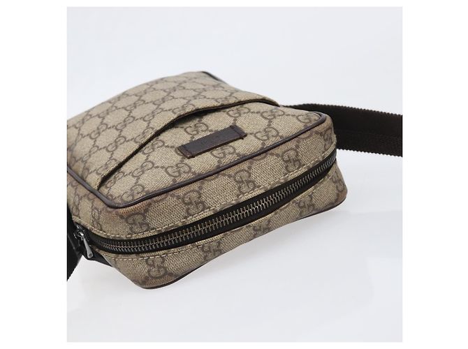 Borsa a Tracolla GUCCI GG Supreme PVC Beige Silver 122754 Auth hk4066 Argento - vista 6