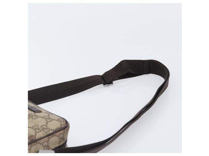 Borsa a Tracolla GUCCI GG Supreme PVC Beige Silver 122754 Auth hk4066 Argento - vista 8