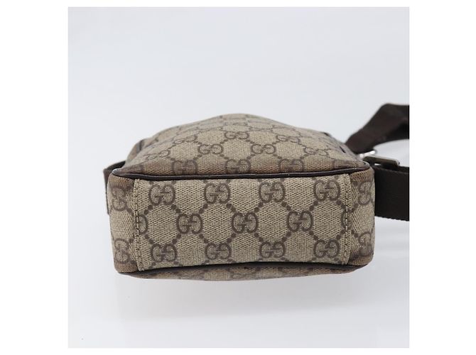 Borsa a Tracolla GUCCI GG Supreme PVC Beige Silver 122754 Auth hk4066 Argento - vista 9