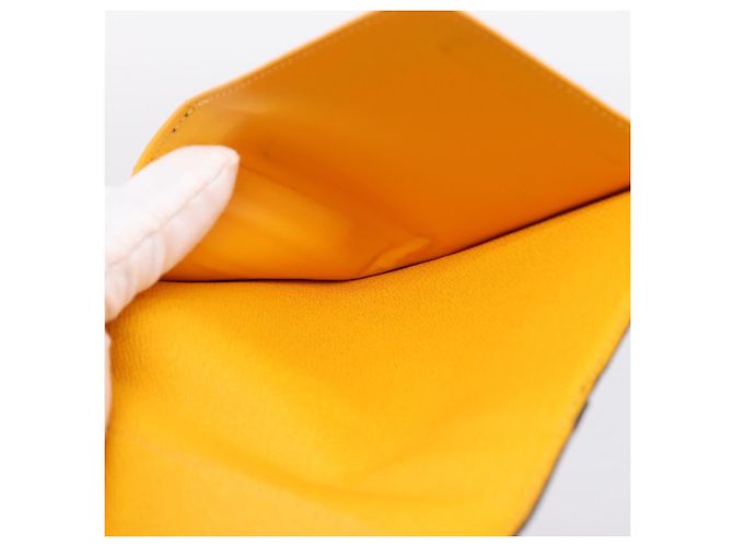 LOUIS VUITTON Monogram Macassar Couverteur Passport NM M12827 LV Auth 200109V Giallo Monogramma - vista 17