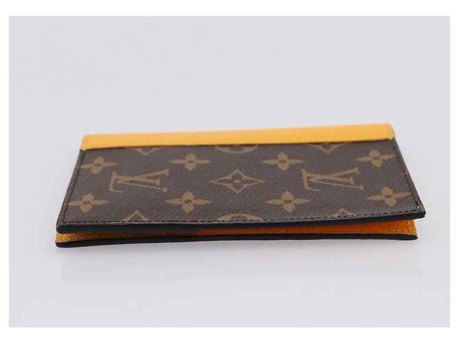 LOUIS VUITTON Monogram Macassar Couverteur Passport NM M12827 LV Auth 200109V Giallo Monogramma - vista 4