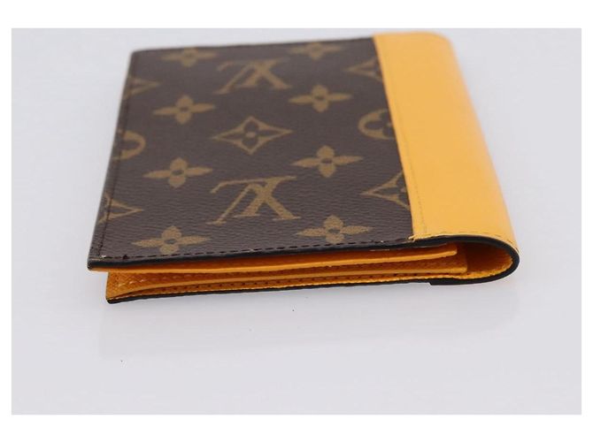 LOUIS VUITTON Monogram Macassar Couverteur Passport NM M12827 LV Auth 200109V Giallo Monogramma - vista 6