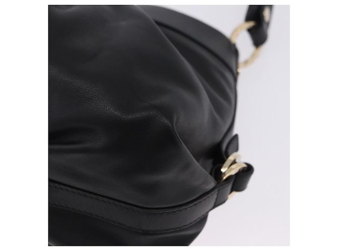 Bulgari Borsa a mano BVLGARI Chandra in pelle nera e oro autentica am12554M Nero D'oro - vista 11