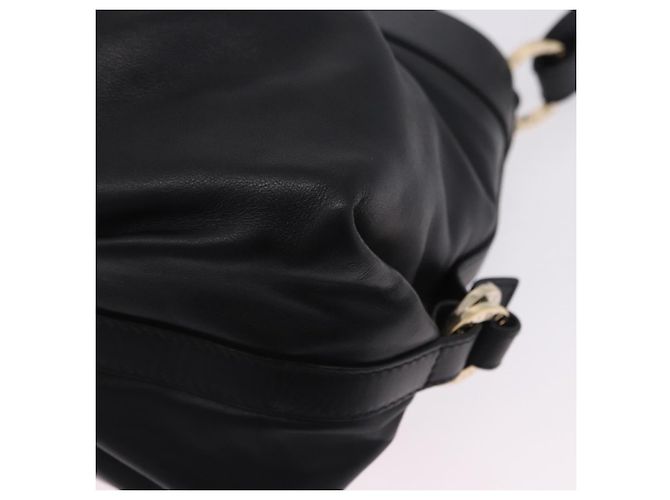 Bulgari Borsa a mano BVLGARI Chandra in pelle nera e oro autentica am12554M Nero D'oro - vista 13