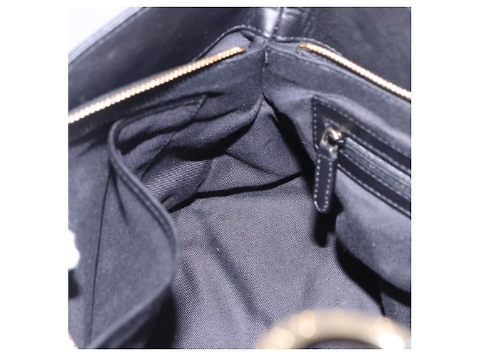Bulgari Borsa a mano BVLGARI Chandra in pelle nera e oro autentica am12554M Nero D'oro - vista 20