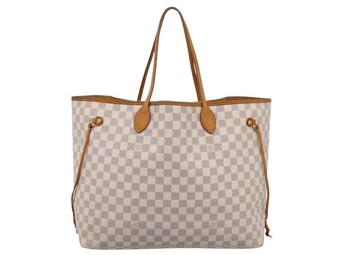 Borsa Tote LOUIS VUITTON Damier Azur Neverfull GM N41360 LV Auth 201906 - vista 13
