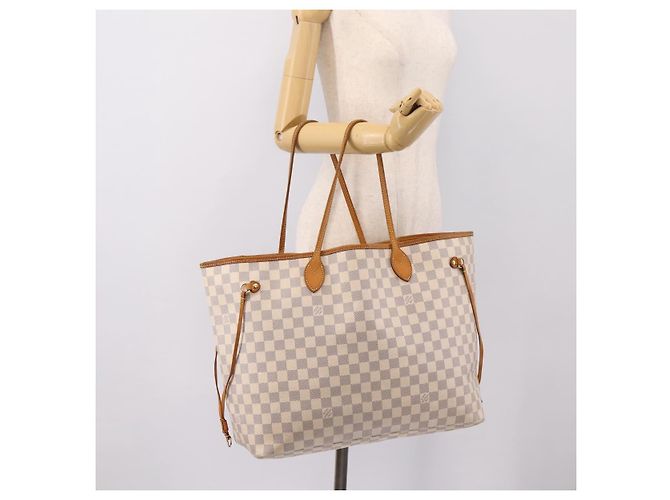 Borsa Tote LOUIS VUITTON Damier Azur Neverfull GM N41360 LV Auth 201906 - vista 21