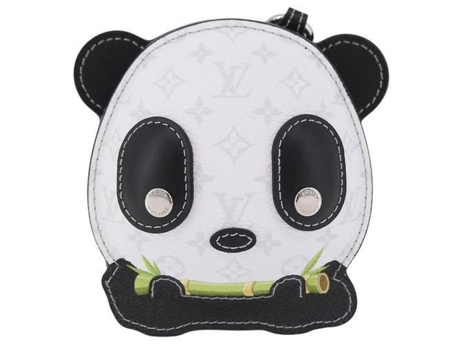 LOUIS VUITTON Monogram LV Panda Bag Charm White M03397 LV Auth 202108SM Bianco Monogramma - vista 13