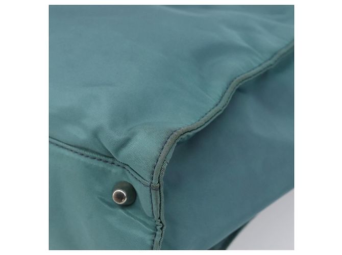 Borsa a mano PRADA Nylon Green Silver Auth hk4017 Argento Verde - vista 10