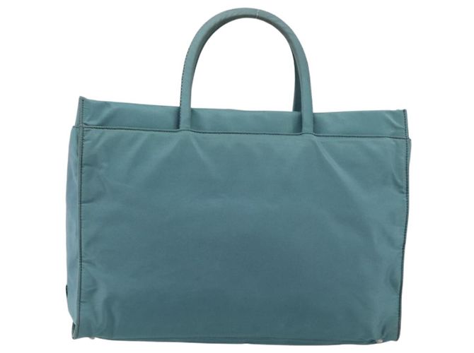 Borsa a mano PRADA Nylon Green Silver Auth hk4017 Argento Verde - vista 2