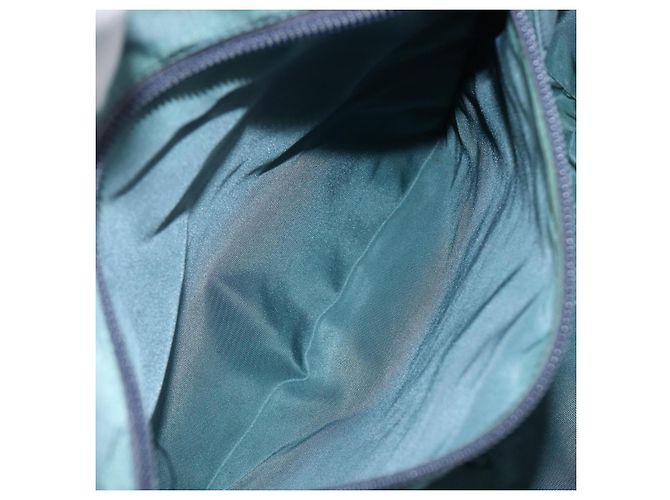 Borsa a mano PRADA Nylon Green Silver Auth hk4017 Argento Verde - vista 20