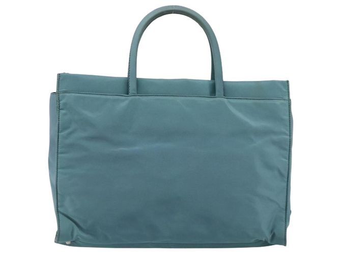 Borsa a mano PRADA Nylon Green Silver Auth hk4017 Argento Verde - vista 3