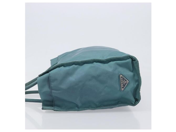 Borsa a mano PRADA Nylon Green Silver Auth hk4017 Argento Verde - vista 5