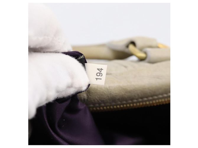 Borsa Miu Miu Vitellolux in pelle 2way Verde Tono Oro Auth 202078V - vista 26