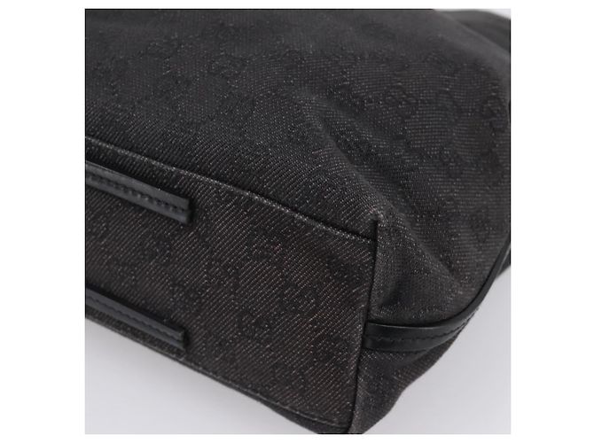 Borsa Tote GUCCI GG Canvas Black 101341 Auth 202202 Nero - vista 10