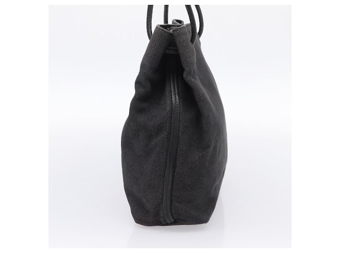 Borsa Tote GUCCI GG Canvas Black 101341 Auth 202202 Nero - vista 4