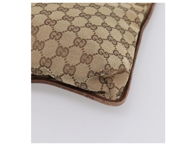 Borsa a tracolla GUCCI GG Canvas Beige Silver 92560 Auth 200354 Argento - vista 10