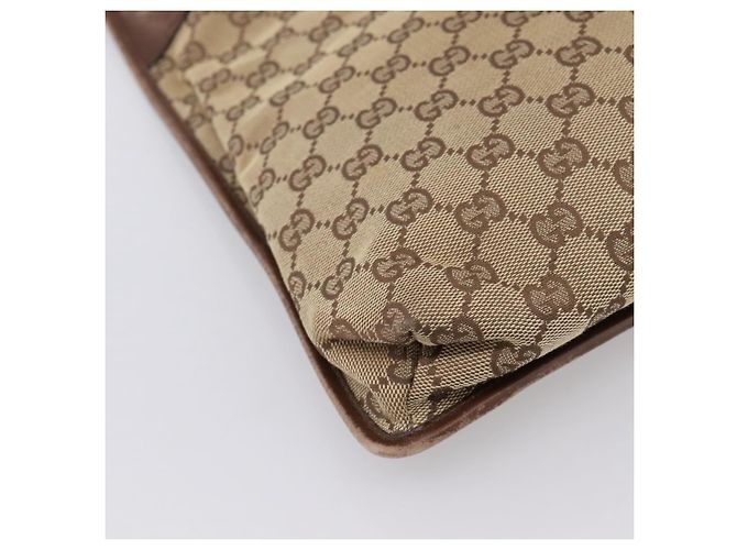Borsa a tracolla GUCCI GG Canvas Beige Silver 92560 Auth 200354 Argento - vista 11