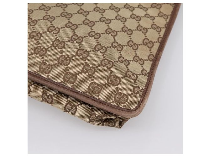 Borsa a tracolla GUCCI GG Canvas Beige Silver 92560 Auth 200354 Argento - vista 12
