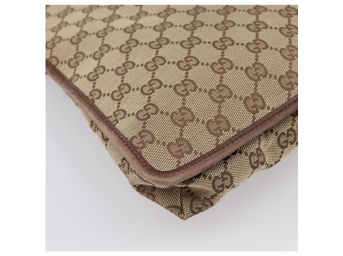 Borsa a tracolla GUCCI GG Canvas Beige Silver 92560 Auth 200354 Argento - vista 13
